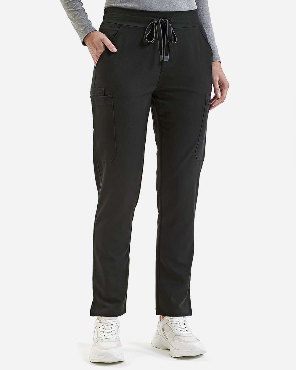 Women's Relentless Stretch Cargo Scrub Pants — Black